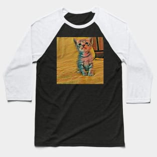 ART PUPPY CAT Baseball T-Shirt